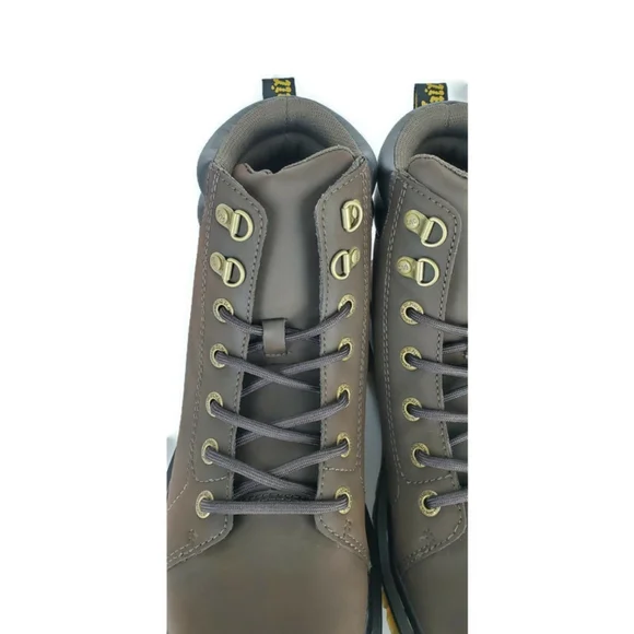 NWB Dr Martens Faora leather lace up ankle combat boots brown